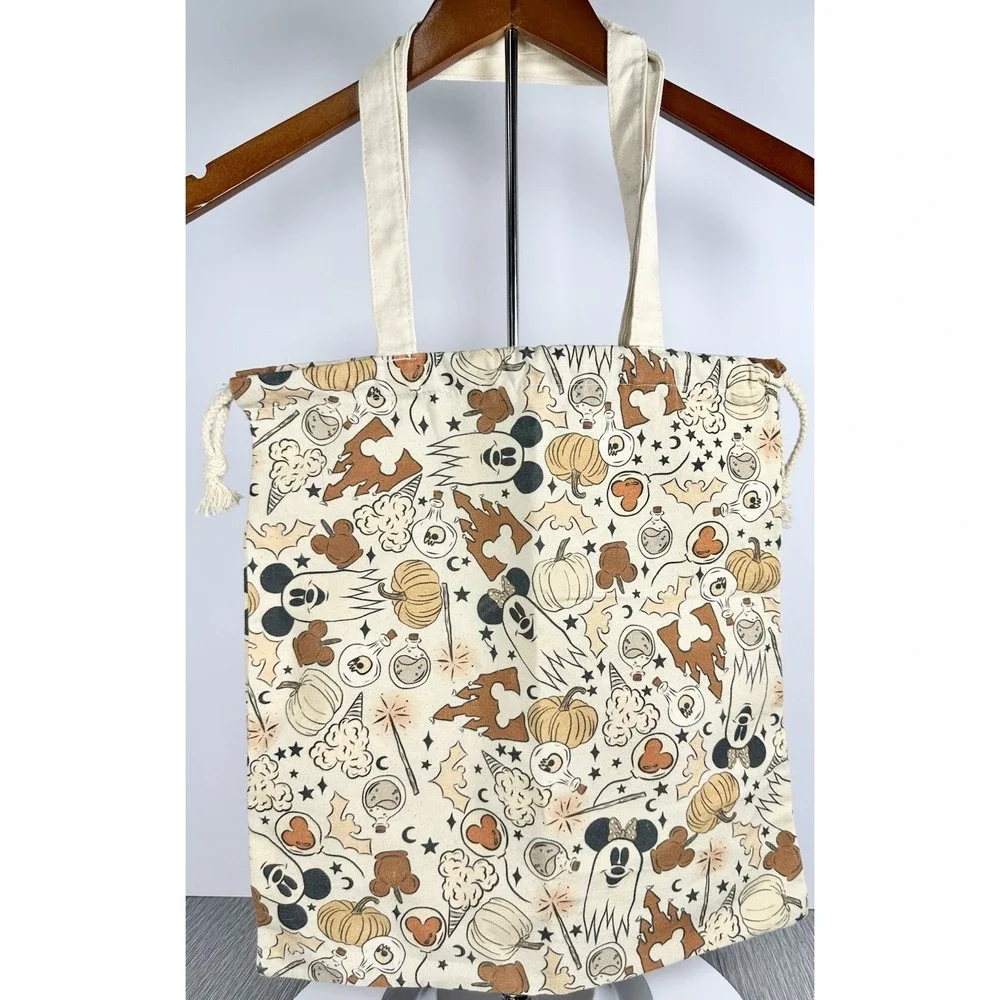 Disney‎ Mickey Mouse Ghost Pumpkins Halloween Candy Trick-or-Treat Canvas Tote
